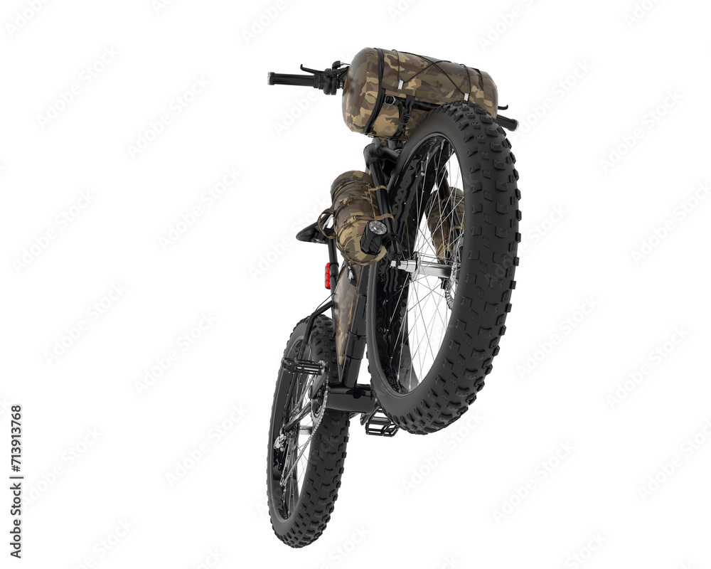 Mountain bike isolated on background. 3d rendering - illustration Mountain bike isolated on background. 3d rendering - illustration