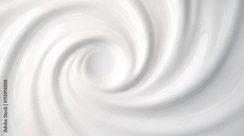 © Nice Seven - white abstract background, white cream swirl , white smooth cream