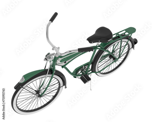 Retro bike isolated on background. 3d rendering - illustration