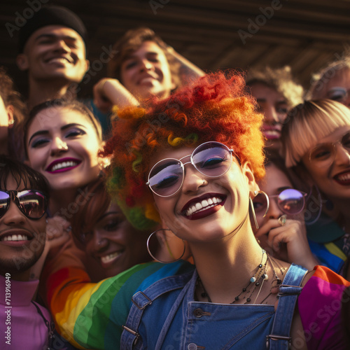 LGBTQ Pride, young, colorful people proudfully representing their believes.