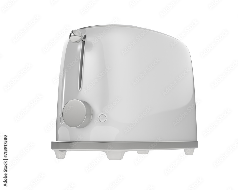 Toaster isolated on background. 3d rendering - illustration Toaster isolated on background. 3d rendering - illustration