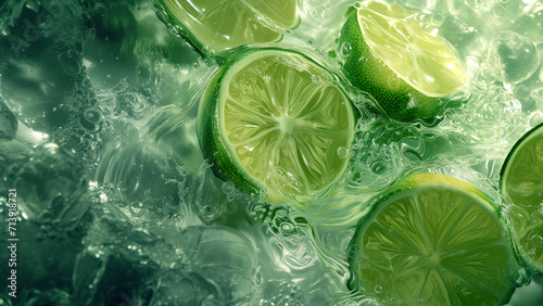 Green Lemon and Water in a Berry Punk Style