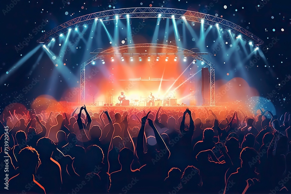 Frame the anticipation and thrill of a live music concert