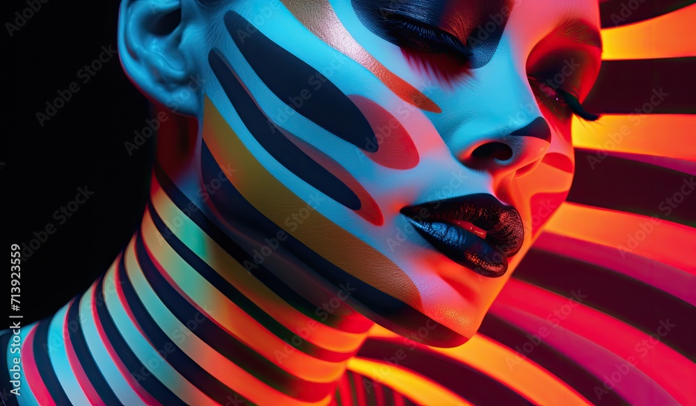 Portrait of a woman in a futuristic style