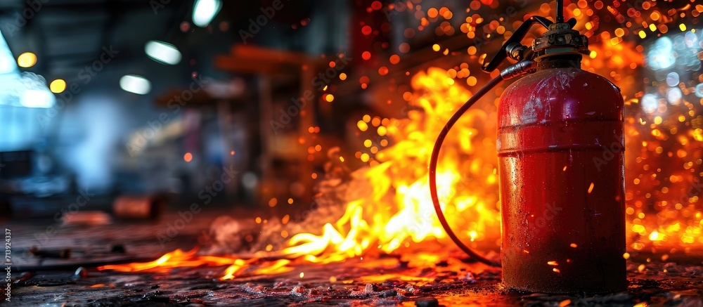 Fire drills using a gas cylinder as a fuse The fires caused by gas to ...