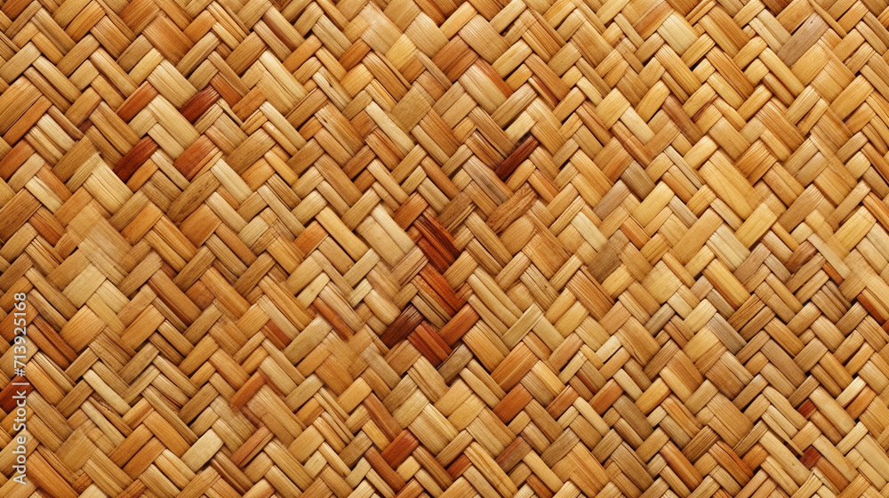 Woven reeds textured background, generative AI Woven reeds textured background, generative AI