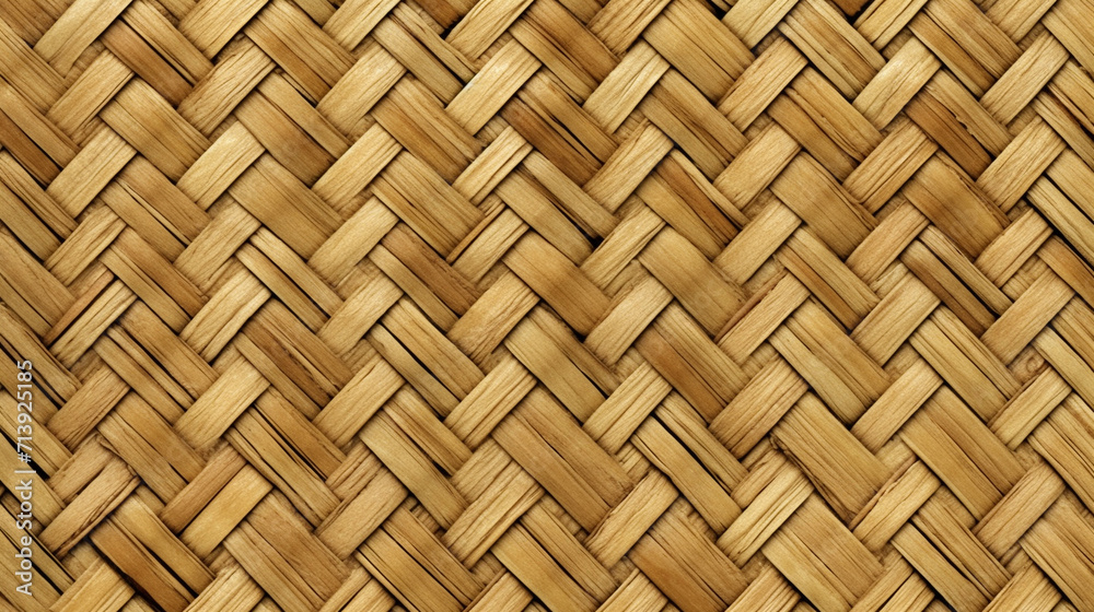 Woven reeds textured background, generative AI Woven reeds textured background, generative AI