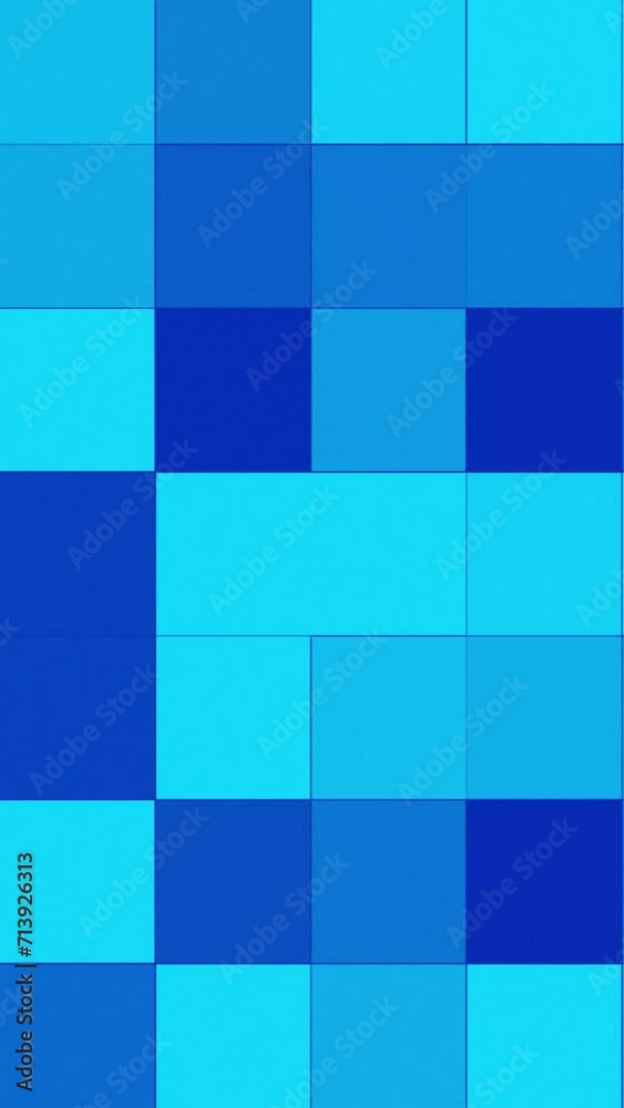 Square shapes placed together forming a grid flashing and changing color creating an effect of moving and morphing pixels. Blue color Square grid moving and blinking slowly changing color. Square shapes placed together forming a grid flashing and changing color creating an effect of moving and morphing pixels. Blue color Square grid moving and blinking slowly changing color.
