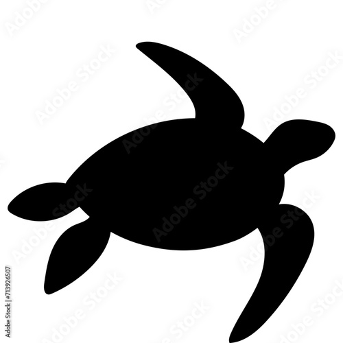 turtle sea silhouette