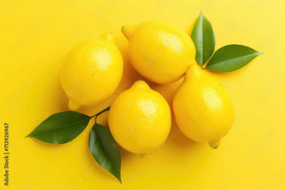 Lemon, yellow color isolated background