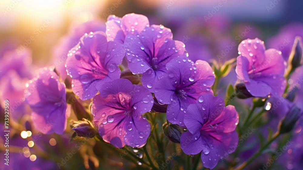 close up of purple flower created with Generative Ai