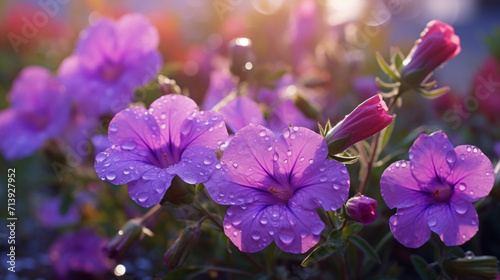 close up of purple flower created with Generative Ai