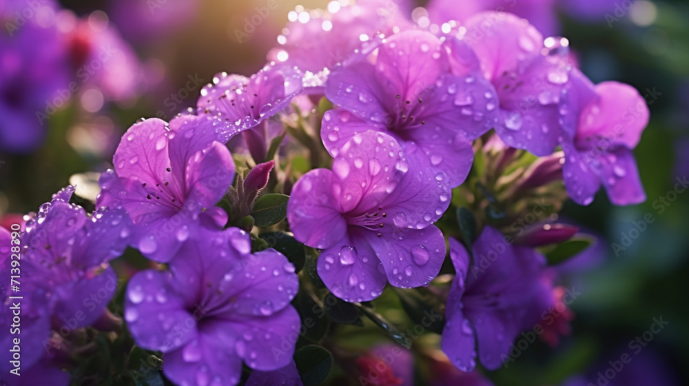 close up of purple flower created with Generative Ai close up of purple flower created with Generative Ai