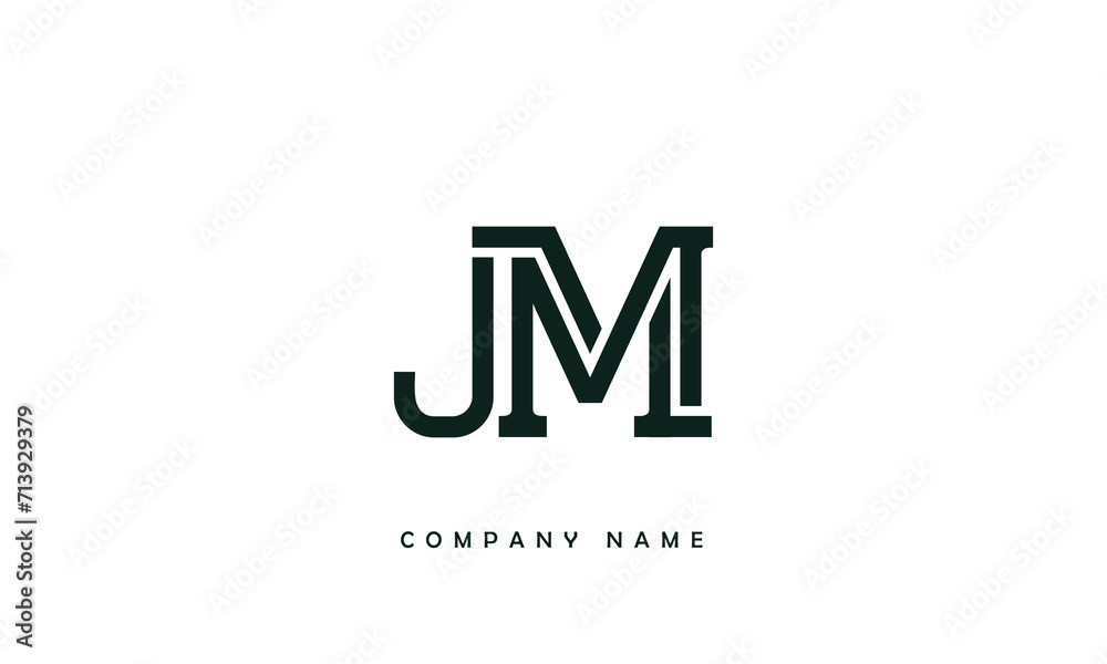 Fototapeta premium JM, MJ, J, M Abstract Letters Logo Monogram
