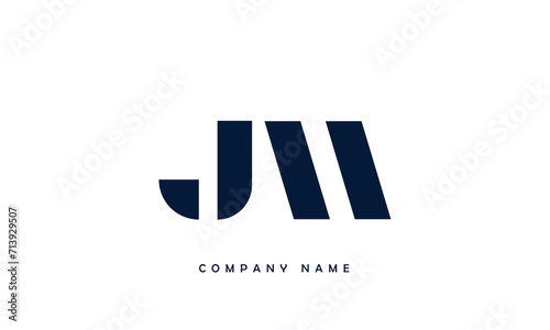 JM, MJ, J, M Abstract Letters Logo Monogram
