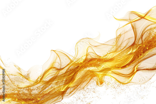 Golden Glow Banner Isolated on Transparent Background