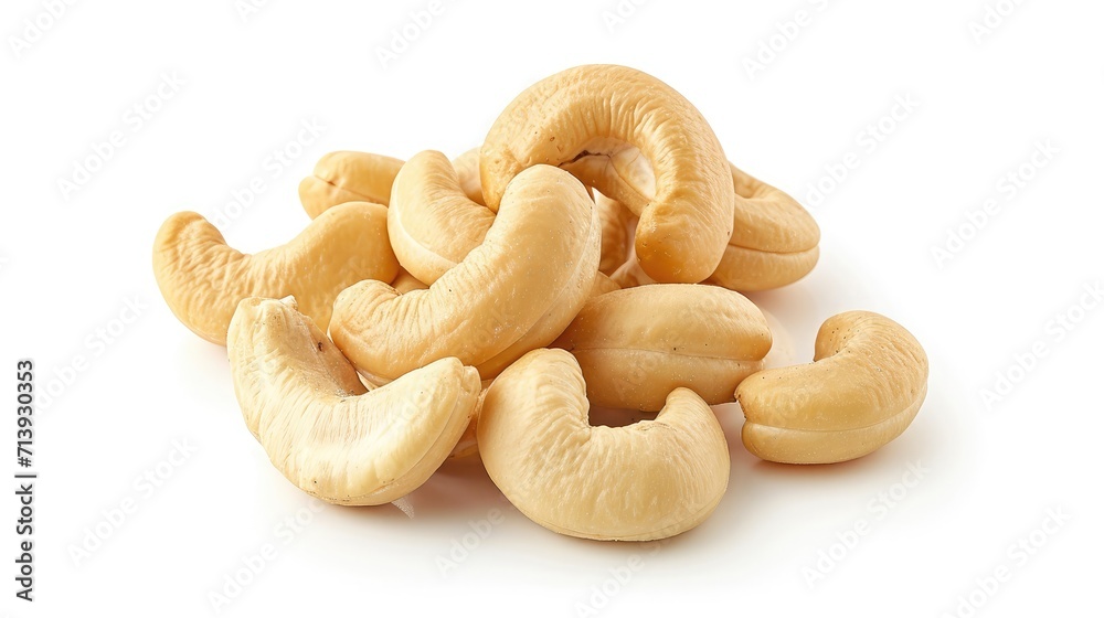 Cashew on isolated white background. Cashew on isolated white background.