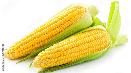 Corn on isolated white background.