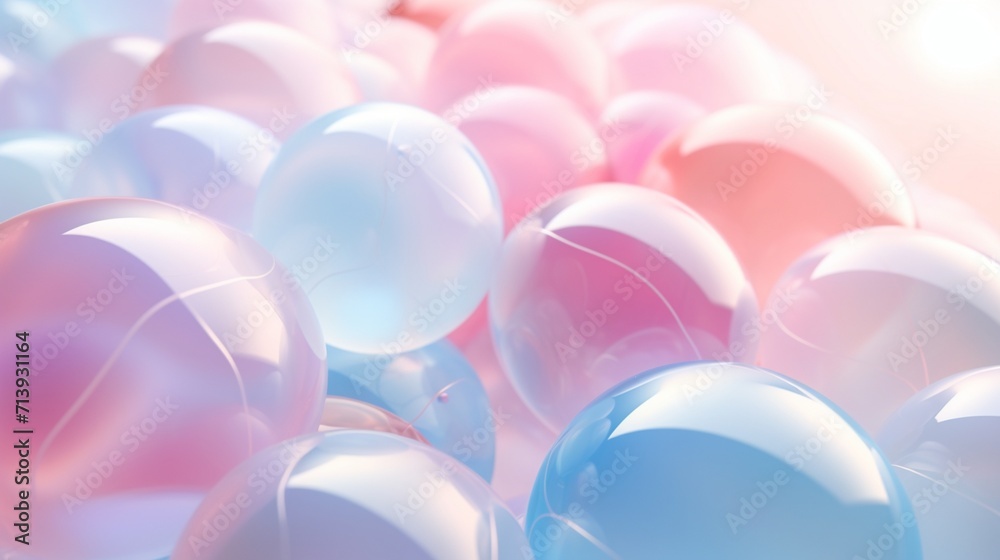 soft-focused light orbs in soothing pastel colors
