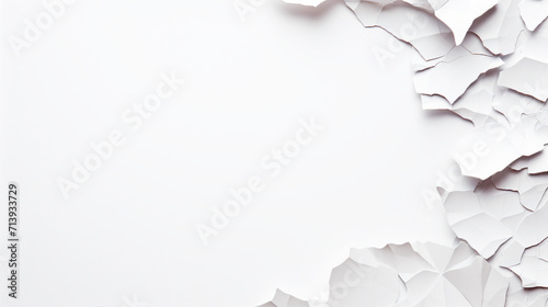 Close-Up of White Ripped Paper with Copyspace, Isolated Background, Torn Texture with Space for Text - Vintage Torn Paper Design