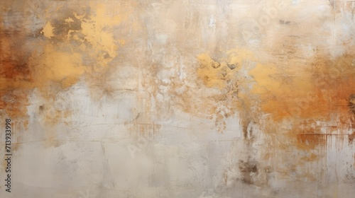 Abstract painting with gold accents, modern decoration, contemporary art