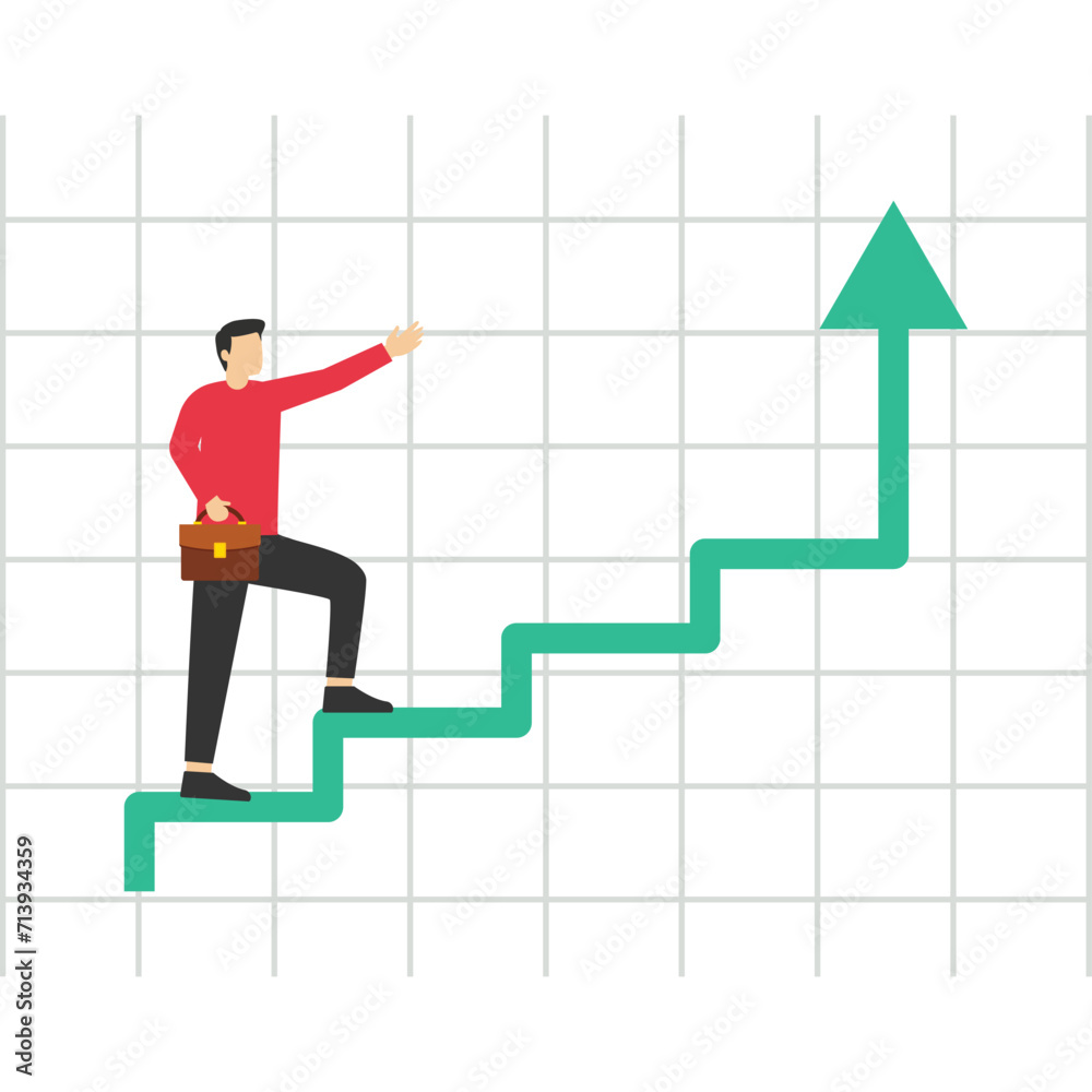 Business people walking on ladder graph, Vector illustration in flat style
Business people walking on ladder graph, Vector illustration in flat style