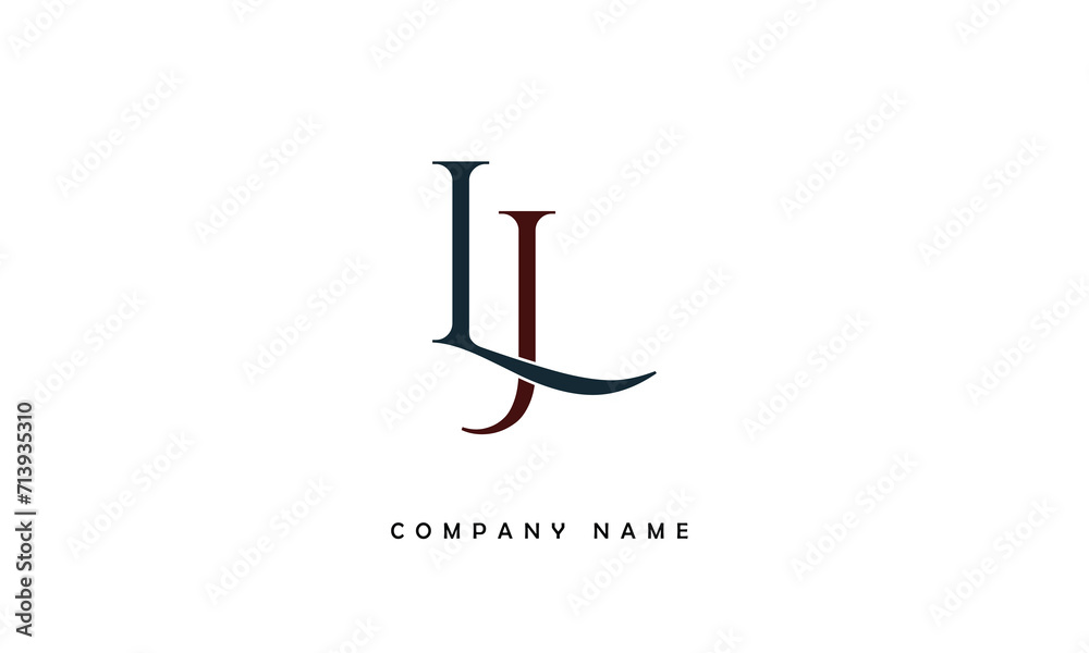 JL, LJ, J, L Abstract Letters Logo Monogram JL, LJ, J, L Abstract Letters Logo Monogram