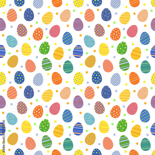 Easter eggs seamless pattern. Easter eggs for Easter holidays design concept