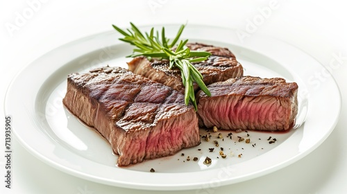 Tender and Robust: Grilled Steak on a Plate