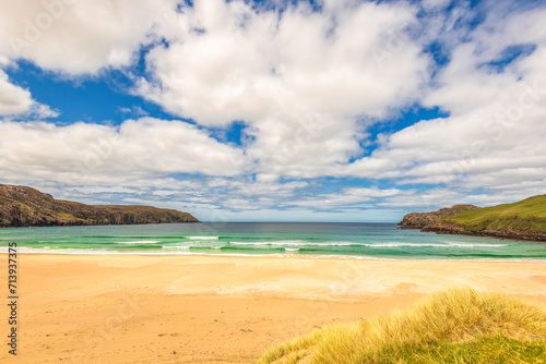 seascape inside the Eoropie Beach close to the village of Ness  Isle of Lewis  Scotland