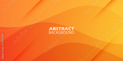 Abstract orange wave background with bright gradient color. Abstract geometric pattern simple background for banner, brochure, presentation design, and business card. Eps10 vector