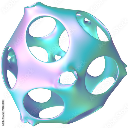 holographic futuristic shapes