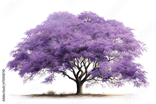 Jacaranda Tree Isolated on Transparent Background