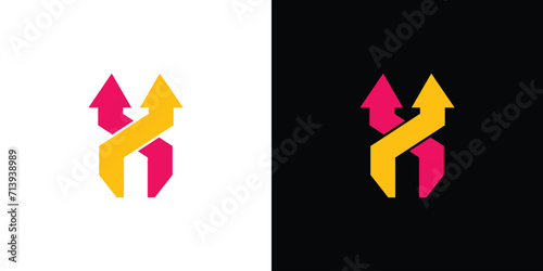 Unique and modern  X Up logo design