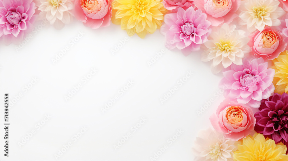 Colorful Tulips Blossoming in Spring Garden, Isolated on White Banner for Copy-Space – Vibrant Floral Nature for Text and Promotion Colorful Tulips Blossoming in Spring Garden, Isolated on White Banner for Copy-Space – Vibrant Floral Nature for Text and Promotion