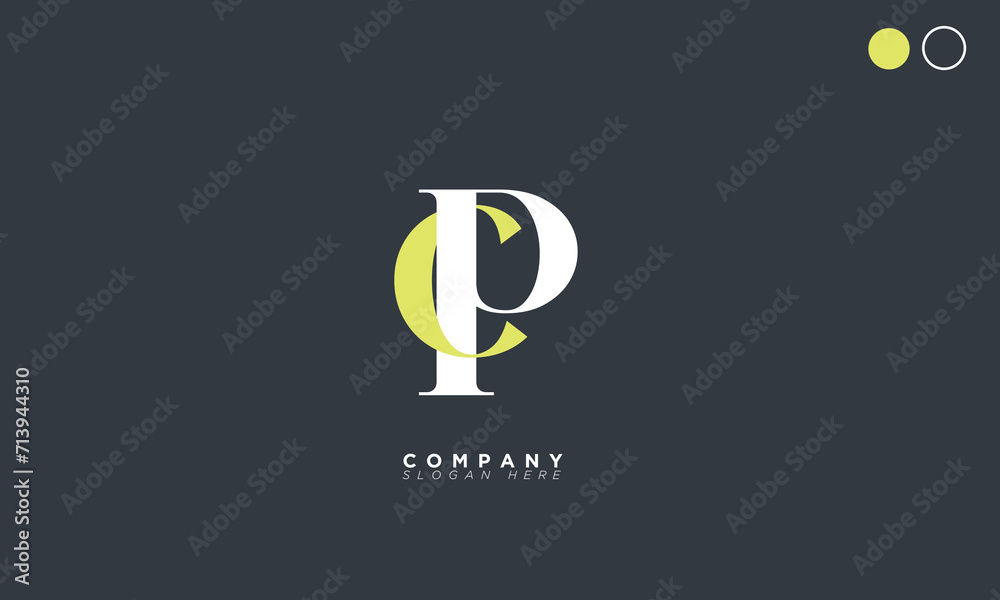 CP Alphabet letters Initials Monogram logo PC, C and P CP Alphabet letters Initials Monogram logo PC, C and P