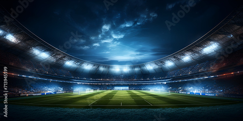 Stadium lights,Cricket Ground, athletic competition, stadium ambiance, nighttime excitement, arena floodlight.