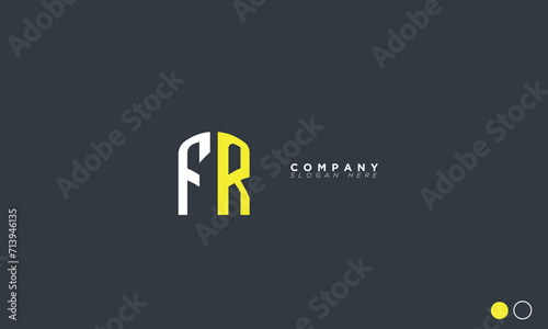  FR Alphabet letters Initials Monogram logo RF, F and R