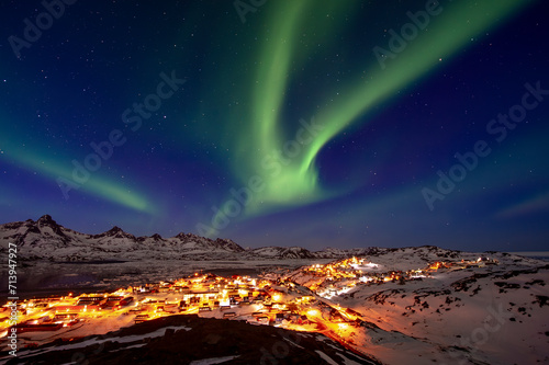 Northern light in Greenland