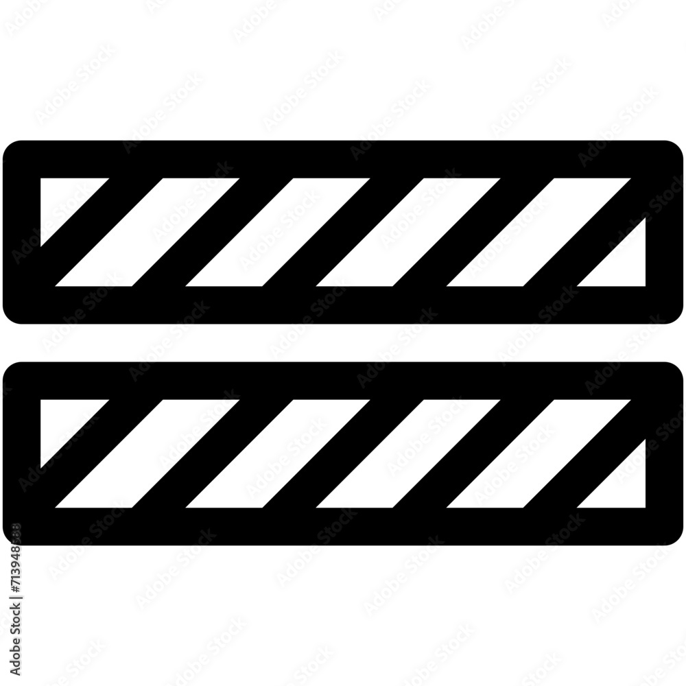 Police Barrier Vector Icon Police Barrier Vector Icon