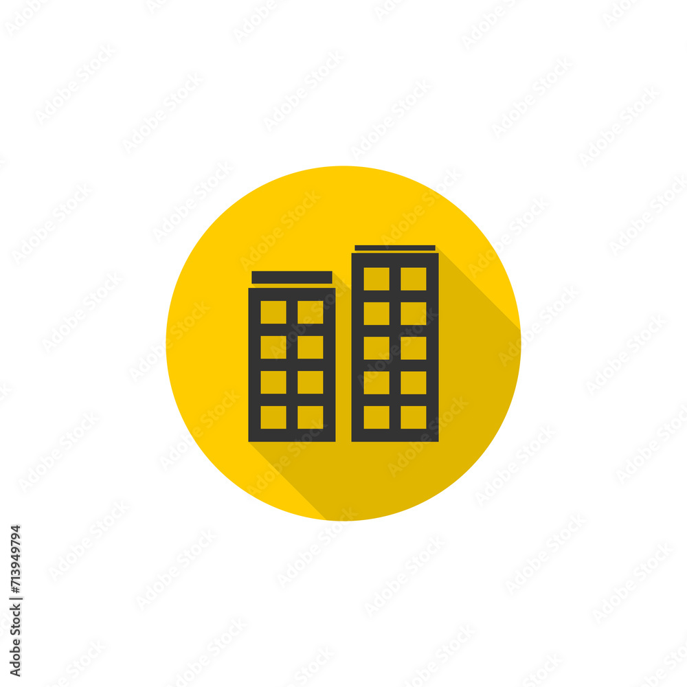 Office buildings icon isolated on transparent background Office buildings icon isolated on transparent background