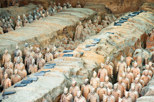 The Terracotta Warriors and remains of sculptures, Xi'an, China