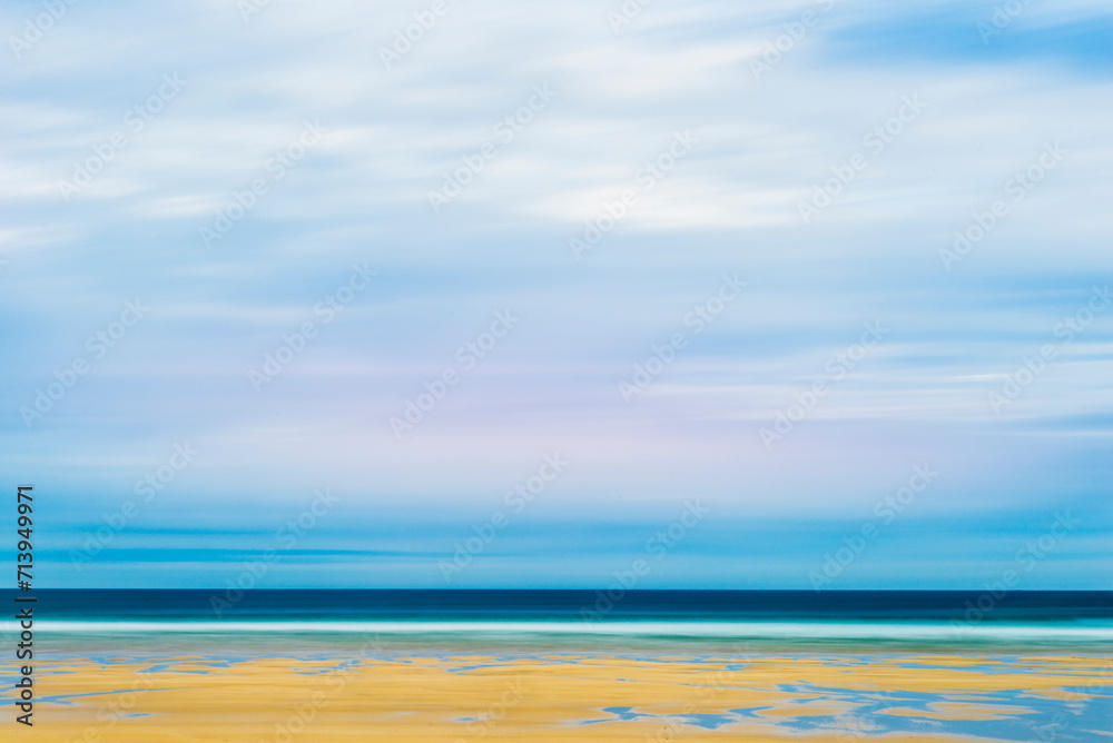 Fototapeta premium seascape inside the Eoropie Beach close to the village of Ness, Isle of Lewis, Scotland