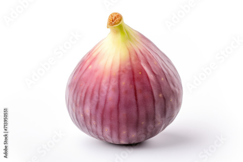 Single fig, isolated white background