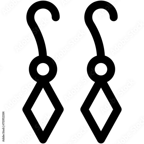 Earrings Vector Icon