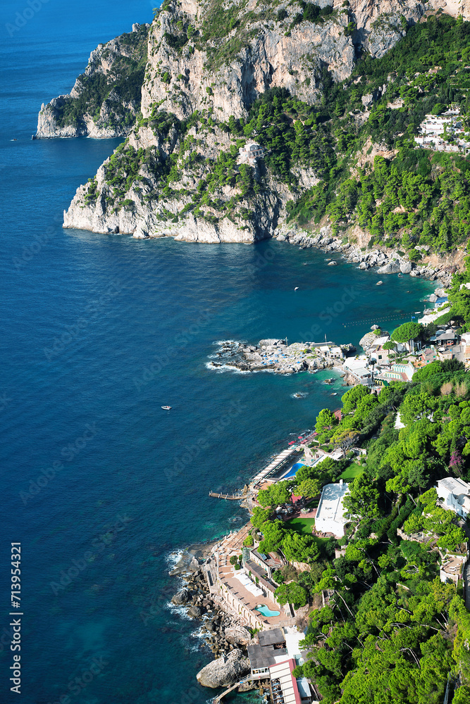 Marina Piccola, Island Capri, Gulf of Naples, Italy, Europe.