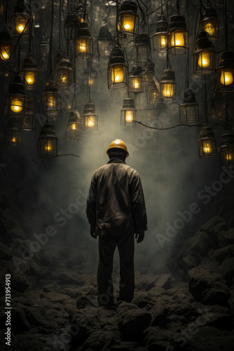 Surreal photo of Man Worker