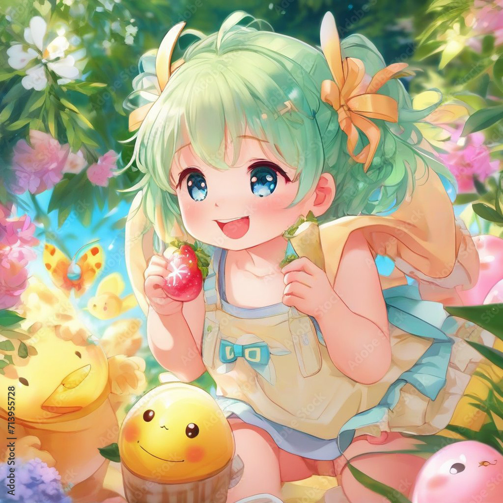 Baby Girl Graced by a Radiant Smile Baby Girl Graced by a Radiant Smile