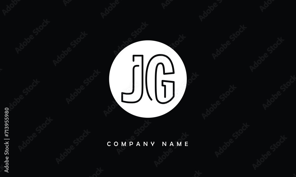 JG, GJ, J, G Abstract Letters Logo Monogram