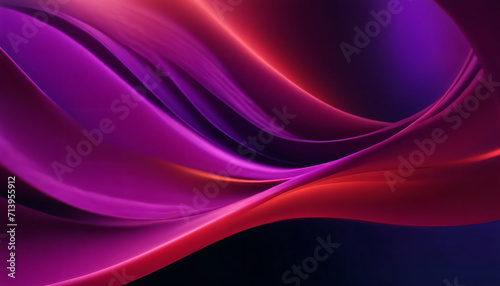 Abstract 3d wavy pink and red digital light flowing background